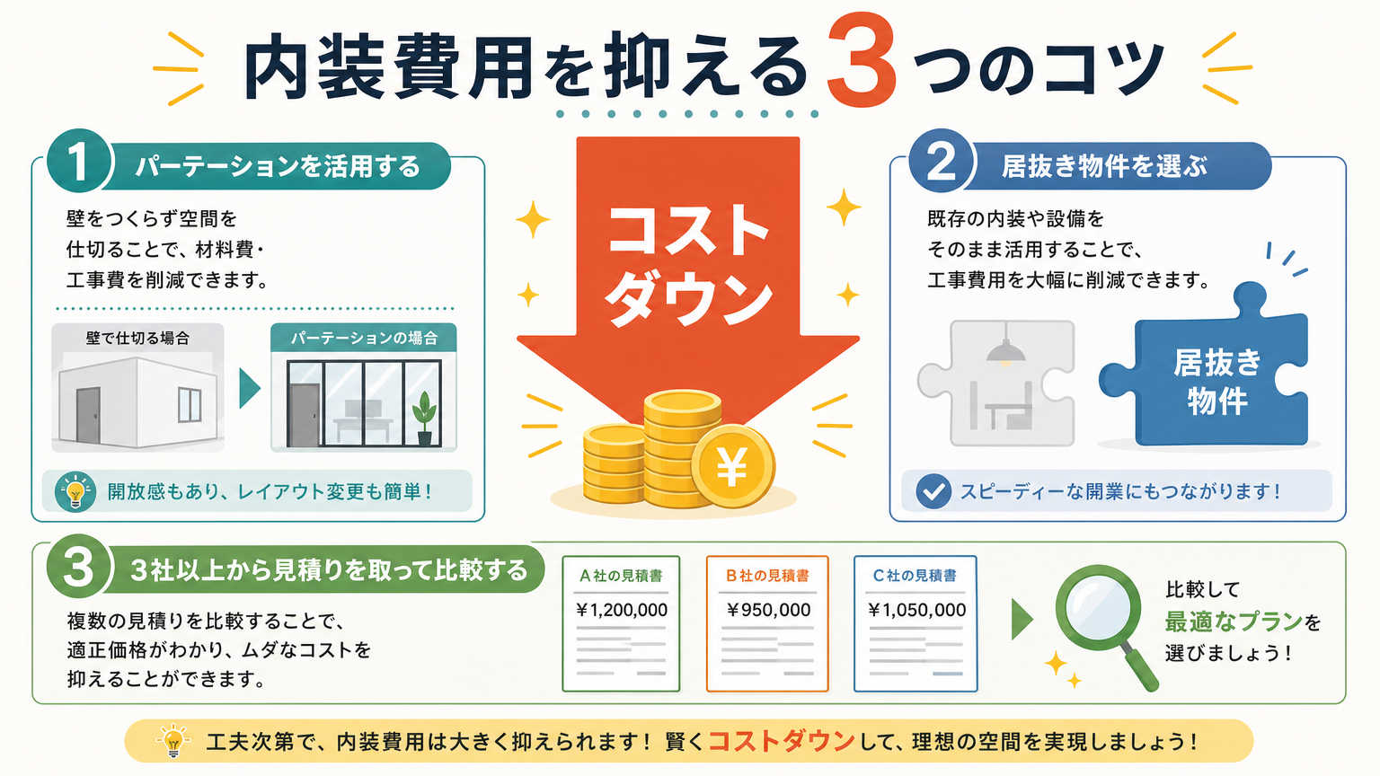 埼玉の内装相場を抑えるための方法