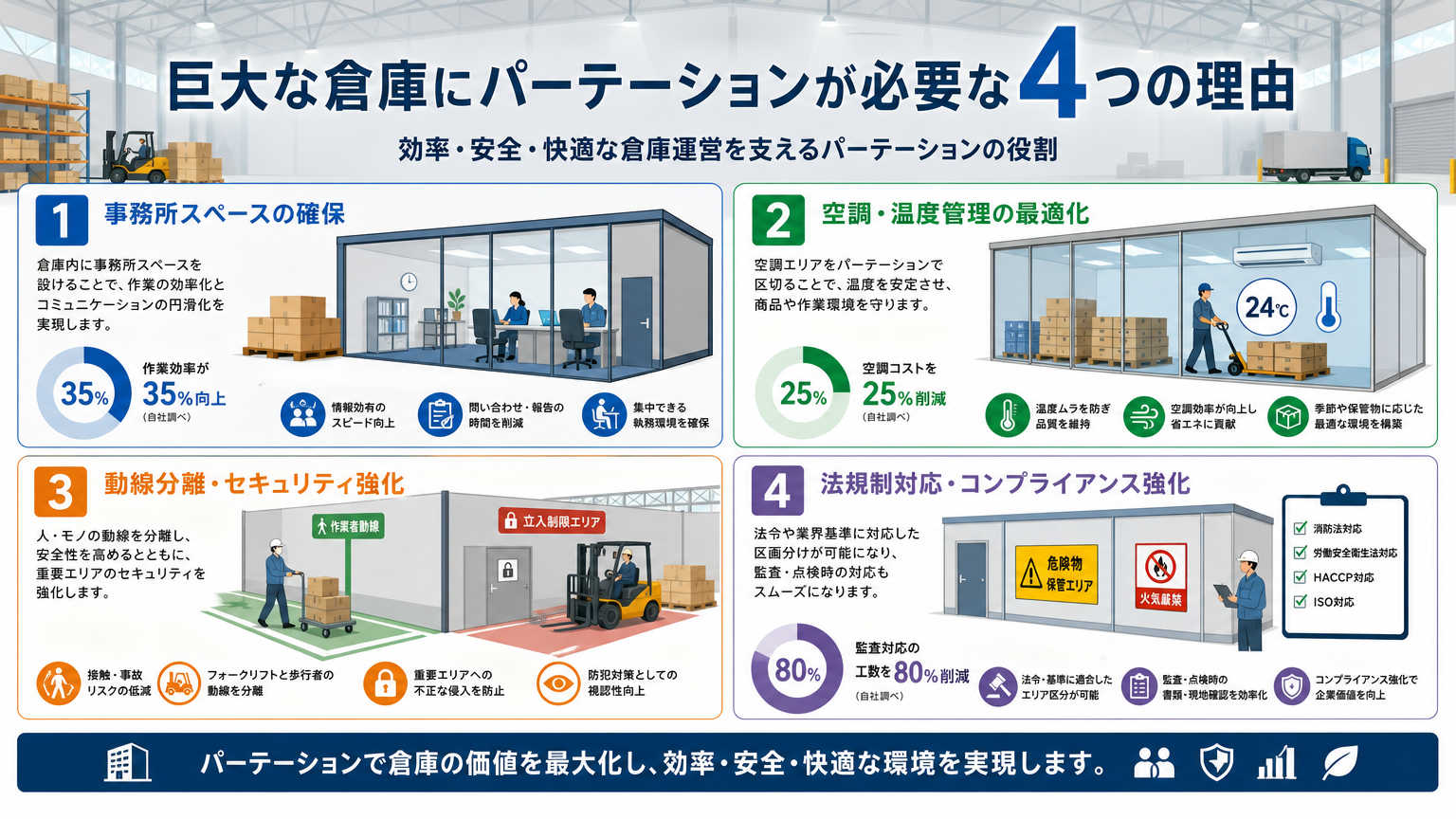 埼玉の物流拠点でパーテーション需要が高まっている理由